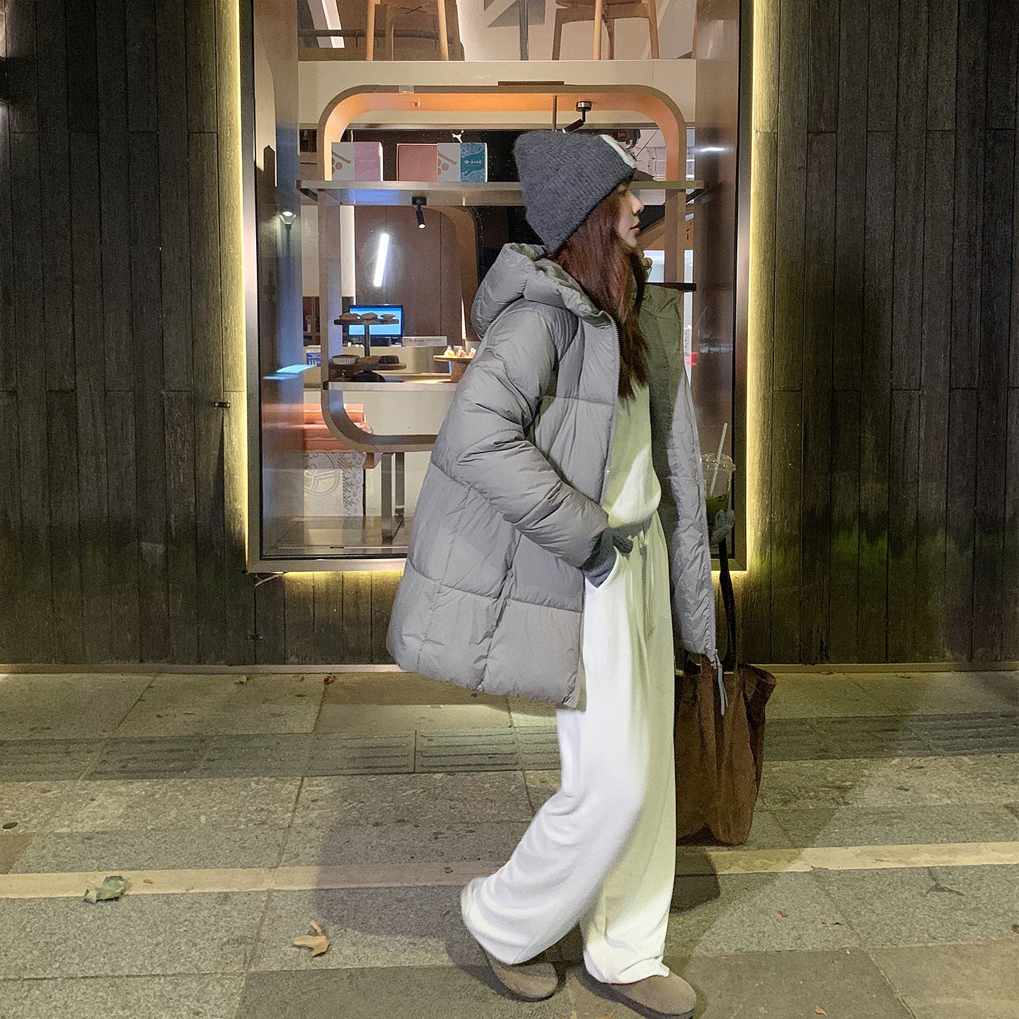 Winter New Loose Mid-length Down Thickened Cotton Coat For Women